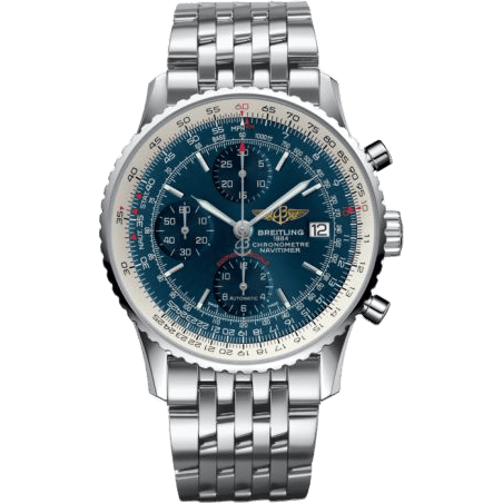 Navitimer Heritage Stainless Steel / Aurora Blue / Bracelet
