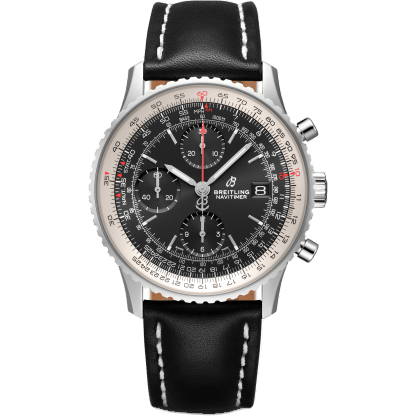Navitimer 1 Chronograph 41 Stainless Steel / Black / Calf / Folding