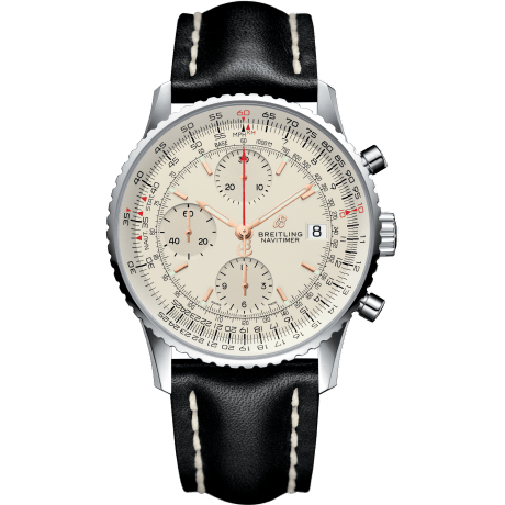 Navitimer 1 Chronograph 41 Stainless Steel / Silver / Calf / Folding