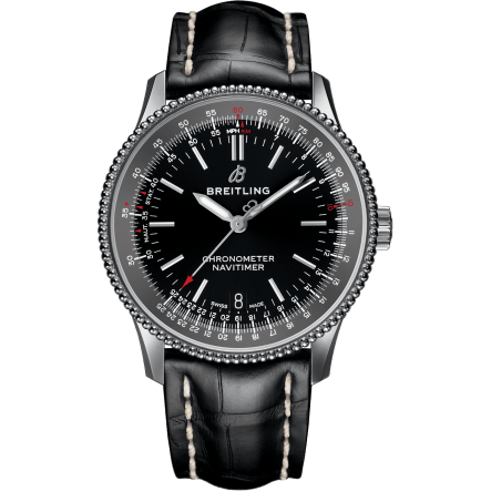Navitimer 1 38 Automatic Stainless Steel / Black / Croco / Pin
