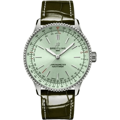 Navitimer Automatic 36 Stainless Steel / Mint Green / Alligator