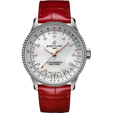 Navitimer 1 35 Automatic Stainless Steel / MOP / Croco / Pin