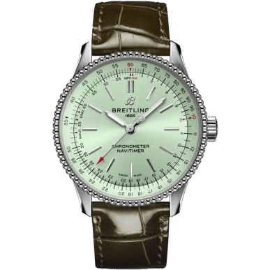 Navitimer 1 35 Automatic Stainless Steel / Mint Green / Alligator - Pin