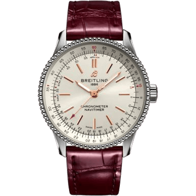 Navitimer 1 35 Automatic Stainless Steel / Silver / Croco / Folding