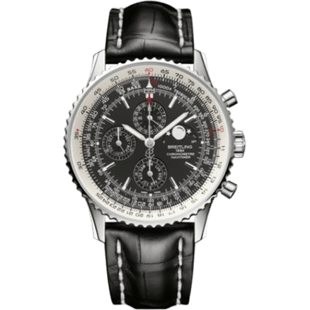 Navitimer 1461 Stainless Steel / Black / Croco / Pin
