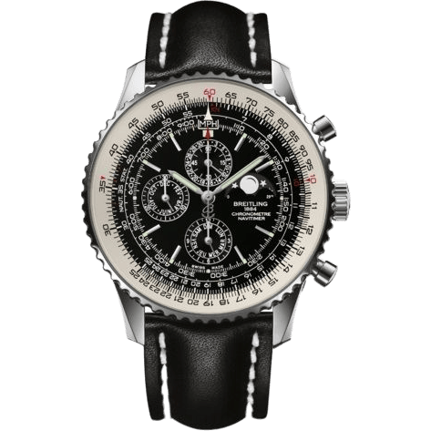 Navitimer 1461 48 Stainless Steel / Black / Calf / Pin
