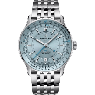 Navitimer GMT 41 Automatic Stainless Steel / Ice Blue / Bracelet