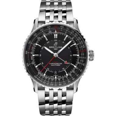 Navitimer GMT 41 Automatic Stainless Steel / Black / Bracelet