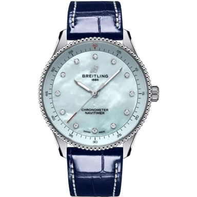 Navitimer Quartz 32 Stainless Steel / Blue MOP / Alligator