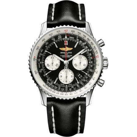 Navitimer 01 43 Stainless Steel / Black / Calf / Pin