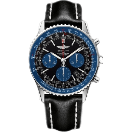 Navitimer 01 43 Stainless Steel / Blue Edition / Calf / Pin