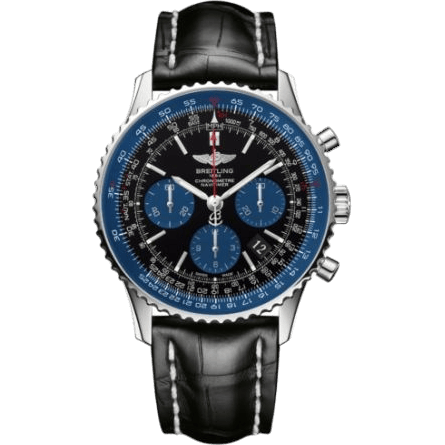 Navitimer 01 43 Stainless Steel / Blue Edition / Croco / Pin