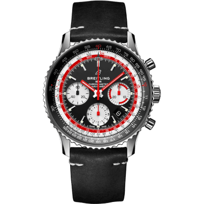 Navitimer 1 B01 Chronograph 43 Stainless Steel / Airline Editions SwissAir / Calf / Folding