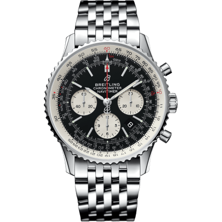 Navitimer 1 B01 Chronograph 43 Stainless Steel / Black / Bracelet