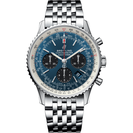 Navitimer 1 B01 Chronograph 43 Stainless Steel / Blue / Bracelet
