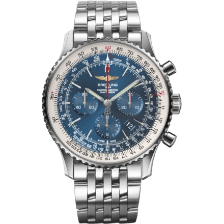 Navitimer 01 46 Stainless Steel / Aurora Blue / Bracelet