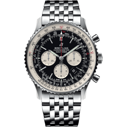 Navitimer 1 B01 Chronograph 46 Stainless Steel / Black / Bracelet