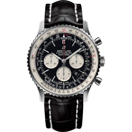 Navitimer 1 B01 Chronograph 46 Stainless Steel / Black / Croco / Pin