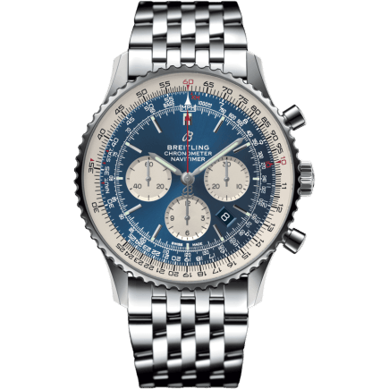 Navitimer 1 B01 Chronograph 46 Stainless Steel / Aurora Blue / Bracelet