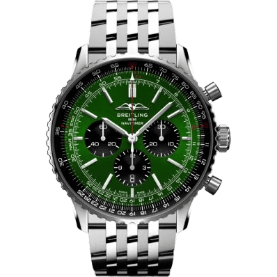 Navitimer B01 Chronograph 46 Stainless Steel / Green / Bracelet