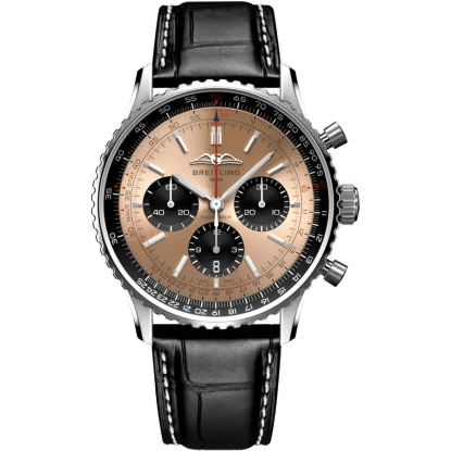 Navitimer B01 Chronograph 43 Stainless Steel / Copper / Alligator - Folding