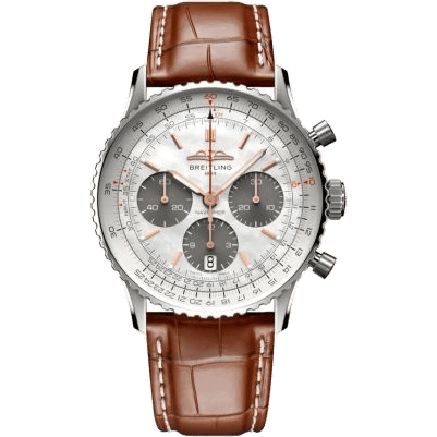 Navitimer B01 Chronograph 41 Stainless Steel / MOP Japan / Alligator