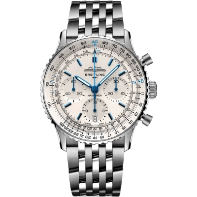 Navitimer B01 Chronograph 41 Stainless Steel / White - Boutique / Bracelet