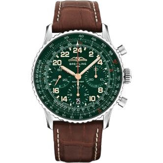 Navitimer B02 Chronograph 41 Cosmonaute Stainless Steel / Green / Wempe Signature Series