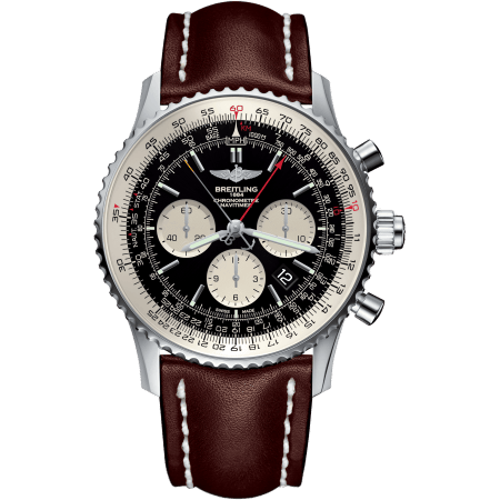 Navitimer Rattrapante Stainless Steel / Black / Calf / Pin