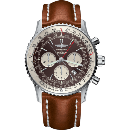Navitimer Rattrapante Stainless Steel / Panamerican Bronze / Calf / Folding