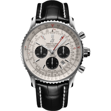Navitimer Rattrapante Stainless Steel / Silver / Croco / Pin