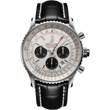 Navitimer Rattrapante Stainless Steel / Silver / Alligator / Pin