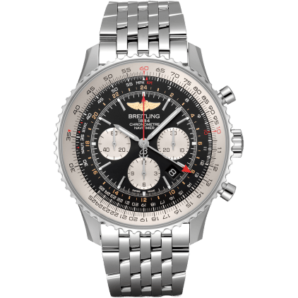 Navitimer GMT Stainless Steel / Black / Bracelet
