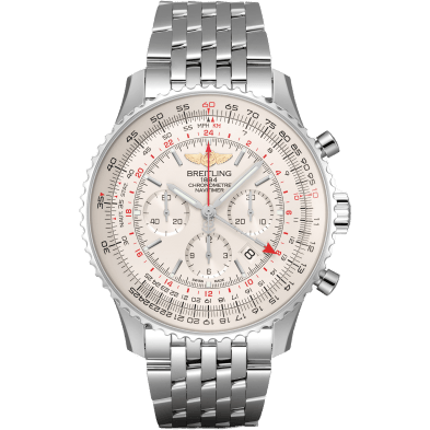Navitimer GMT Stainless Steel / Silver / Bracelet