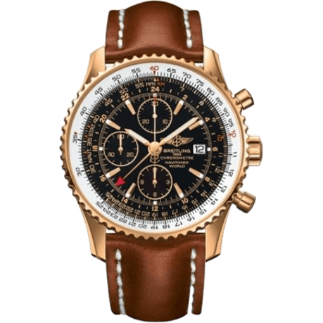 Navitimer World Red Gold / Black / Calf / Pin