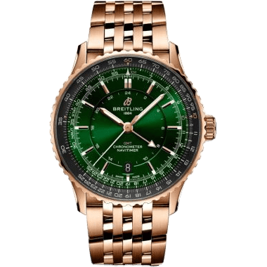 Navitimer GMT 41 Automatic Red Gold / Green / Bracelet