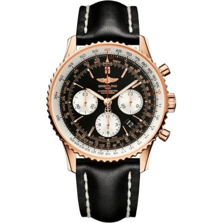 Navitimer 01 43 Red Gold / Black / Calf / Pin