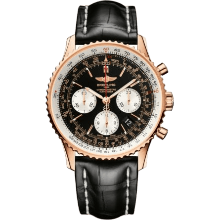 Navitimer 01 43 Red Gold / Black / Alligator / Pin