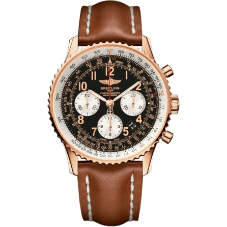 Navitimer 01 43 Red Gold / Black Arabic / Calf / Pin