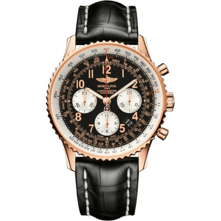 Navitimer 01 43 Red Gold / Black Arabic / Croco / Pin