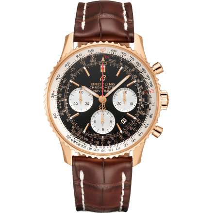 Navitimer 1 B01 Chronograph 43 Red Gold / Black / Croco / Pin