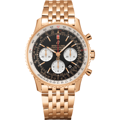 Navitimer 1 B01 Chronograph 43 Red Gold / Black / Bracelet