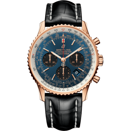 Navitimer 1 B01 Chronograph 43 Red Gold / Blue / Croco / Pin