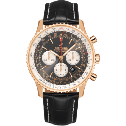 Navitimer 1 B01 Chronograph 46 Red Gold / Anthracite / Croco / Folding