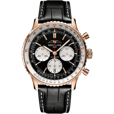 Navitimer B01 Chronograph 43 Red Gold / Black / Alligator - Folding