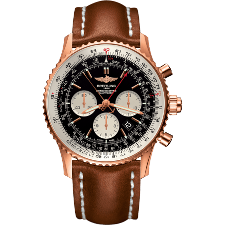 Navitimer Rattrapante Red Gold / Black / Calf / Pin