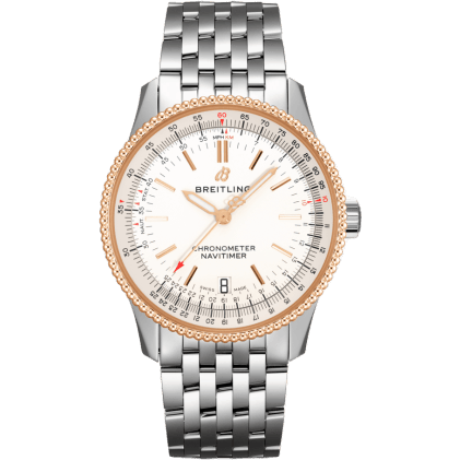 Navitimer 1 38 Automatic Stainless Steel / Red Gold / Silver / Bracelet