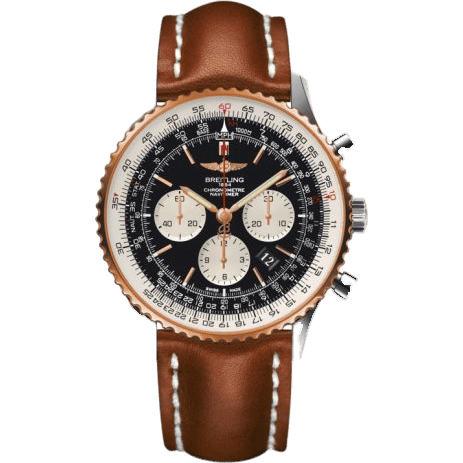 Navitimer 01 46 Stainless Steel / Red Gold / Black / Calf