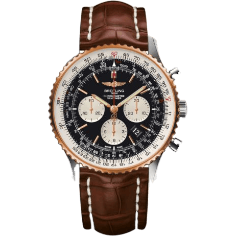 Navitimer 01 46 Stainless Steel / Red Gold / Black / Croco