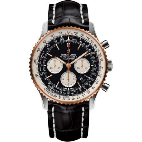 Navitimer 1 B01 Chronograph 46 Stainless Steel / Red Gold / Black / Croco / Pin